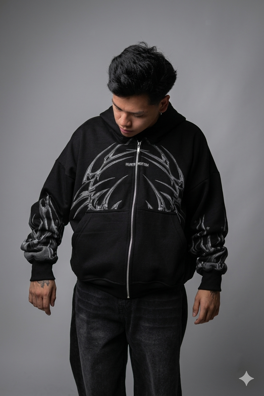 Zipper Hoodie "Veneno" - Heavyweight Boxy Fit